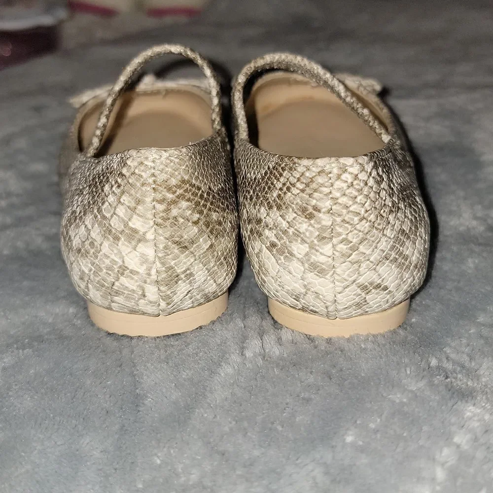 Janie and Jack Adorable Snake Print Flats - Nwot - Size 6
